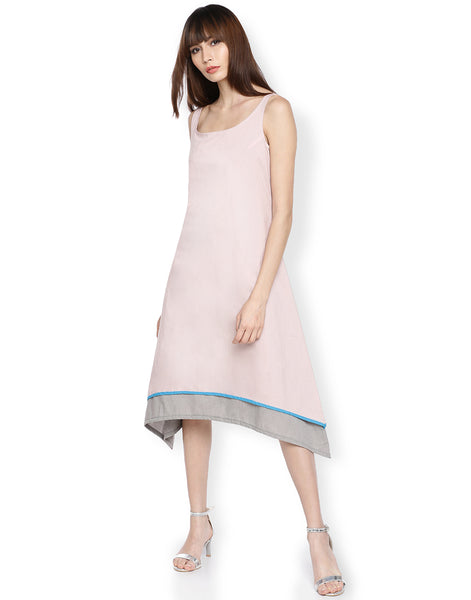 Strawberry Layered Asymmetric Dress