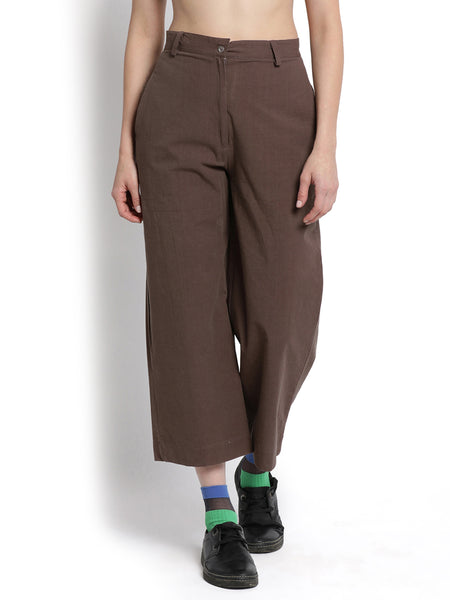 Tobacco Wide Cropped Pant