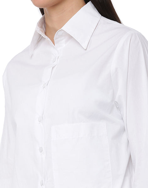 White Long cuff shirt