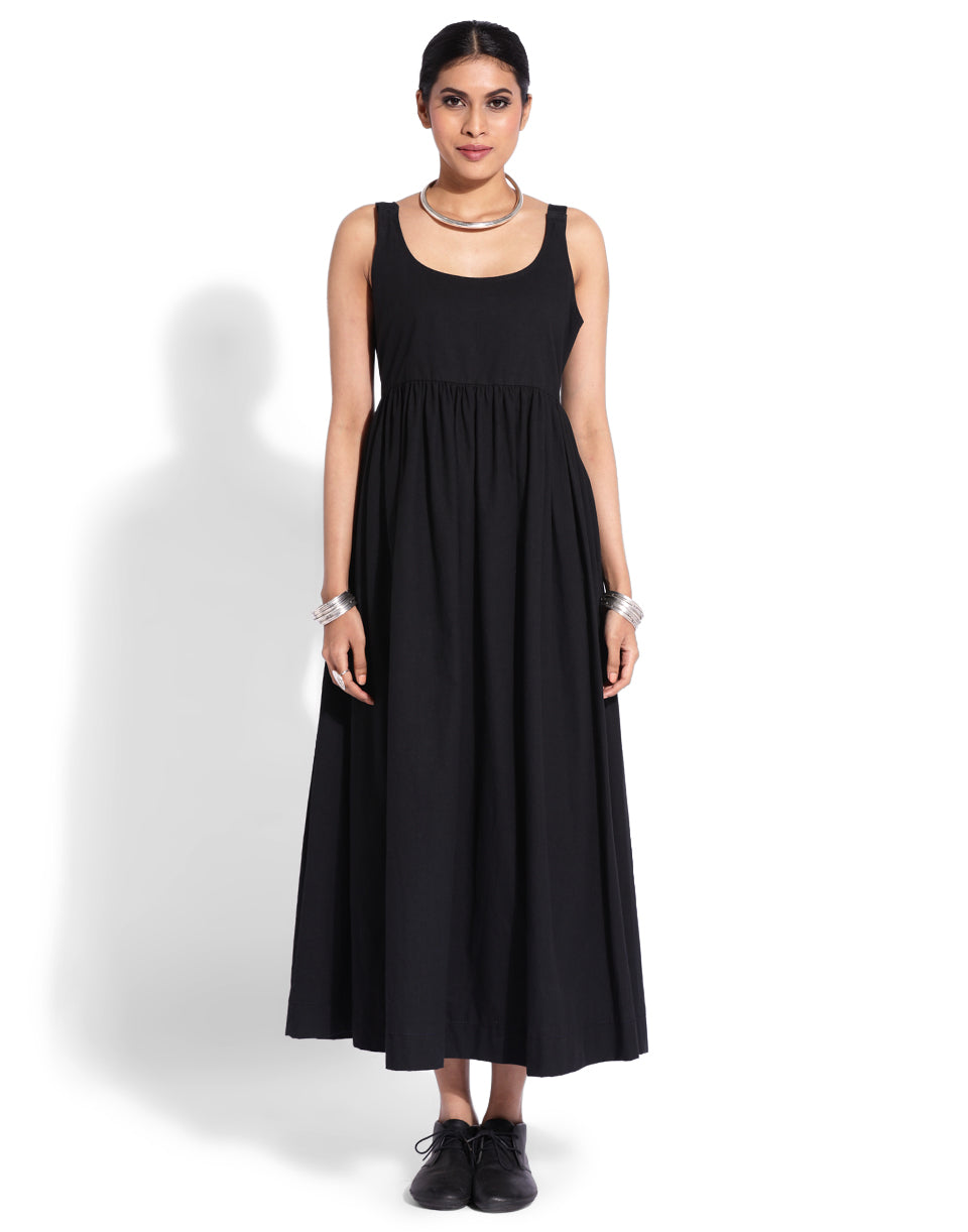 GRASS by Gitika Goyal Black Cotton Pinafore Dress GRASS by Gitika Goyal Black Cotton Pinafore Dress