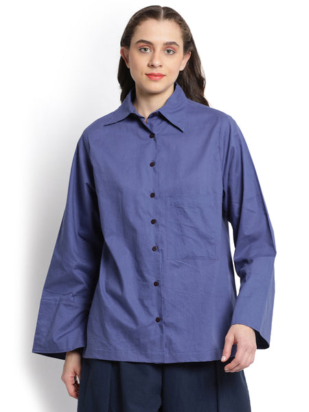 Navy Blue Long cuff shirt