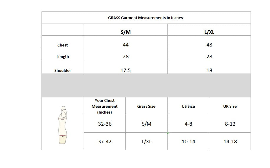 Back Flared Shirt size chart