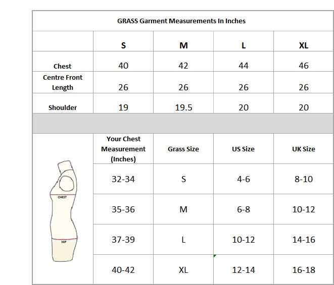 Balloon Sleeve Top size chart