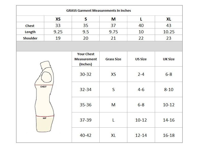 Bustier Size Chart