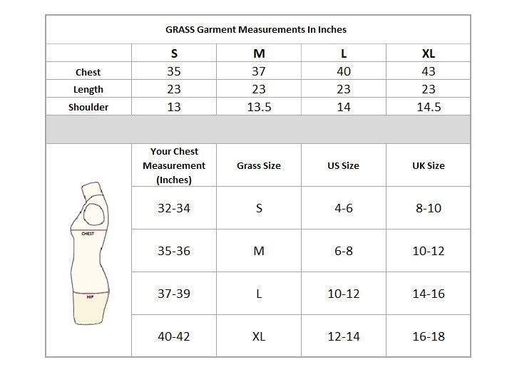 Camisole Size Chart