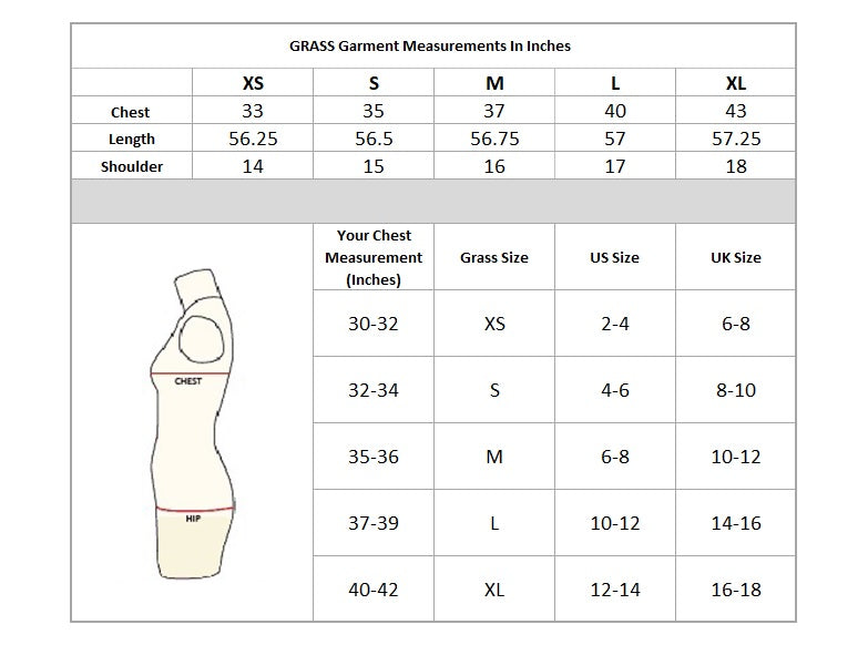 Closed Cocoon Maxi Size Chart