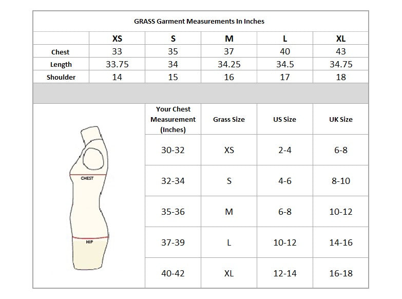 Closed Cocoon Mini Size Chart