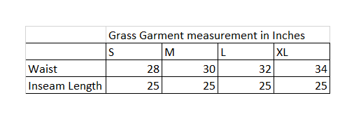 Wide Cropped Pant Size Chart
