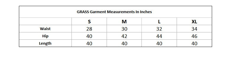 Front Gather Pant Size Chart