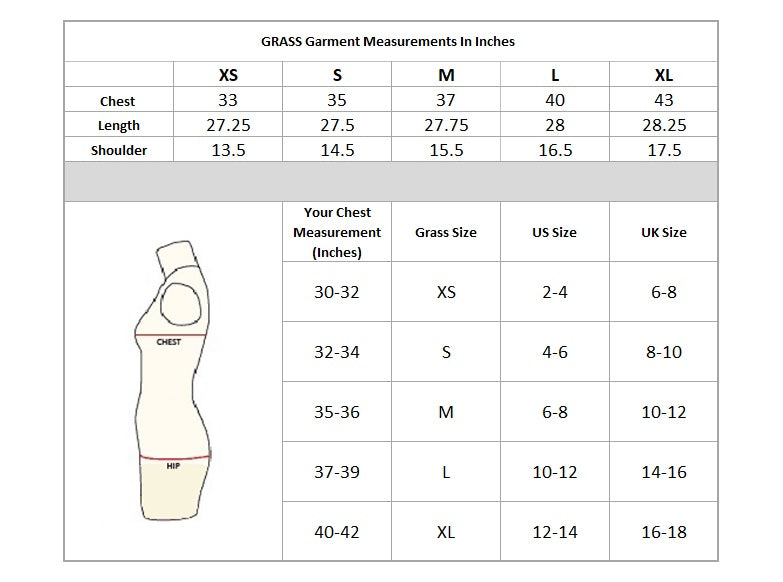 Kurta Shirt Size Chart