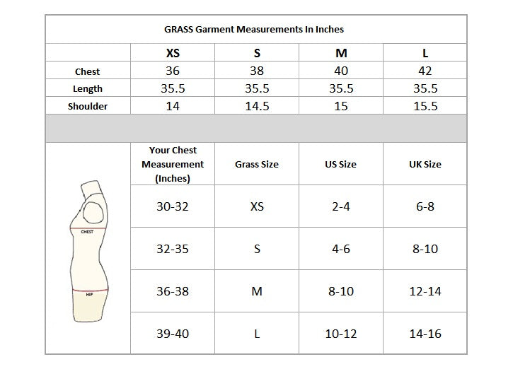Shirt Dress Size Chart