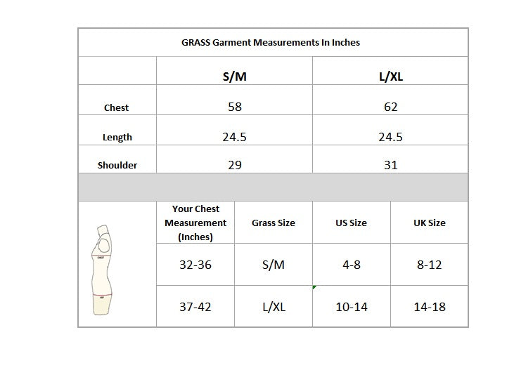 Square Magyar Top size chart