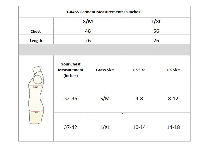 Square Sleeve Kaftan size chart