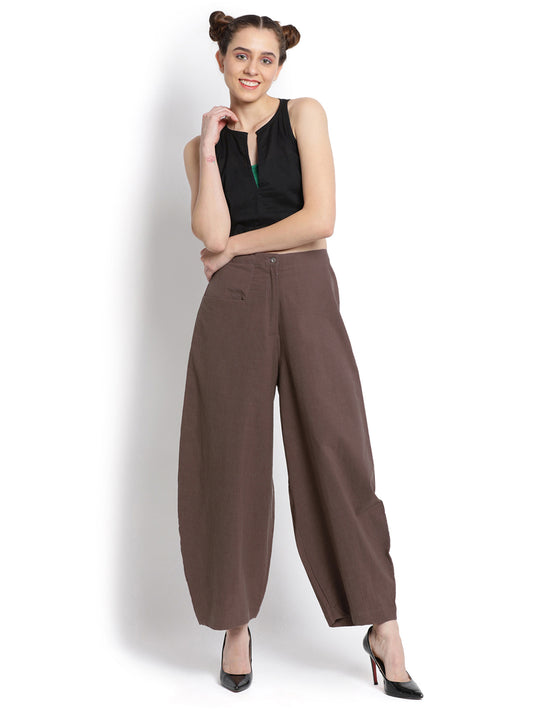 Tobacco Fitted Cocoon Pant