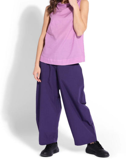 Purple Fitted Cocoon Pant