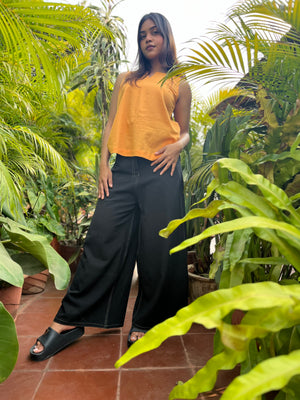 Black Flared Khadi Jeans