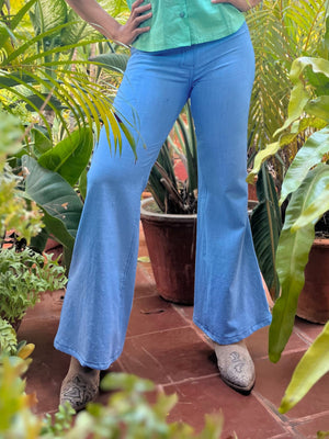 Light Blue Boot Cut Khadi Jeans