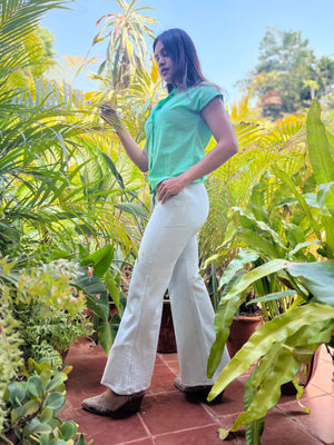 Ice Blue Boot Cut Khadi Jeans