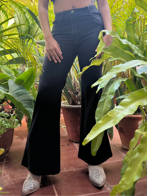 Black Boot Cut Khadi Jeans