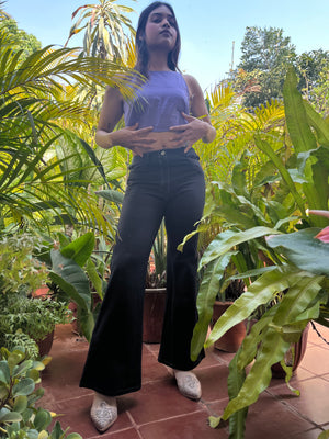 Black Boot Cut Khadi Jeans