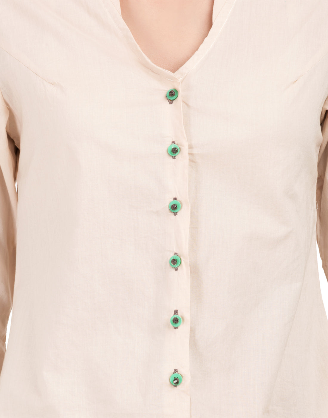 Custard Apple Beaded Office Shirt