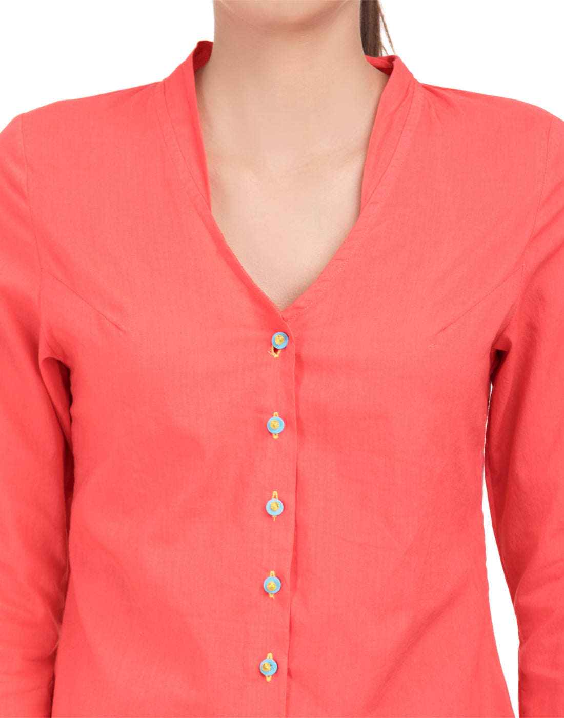 Watermelon Beaded Office Shirt