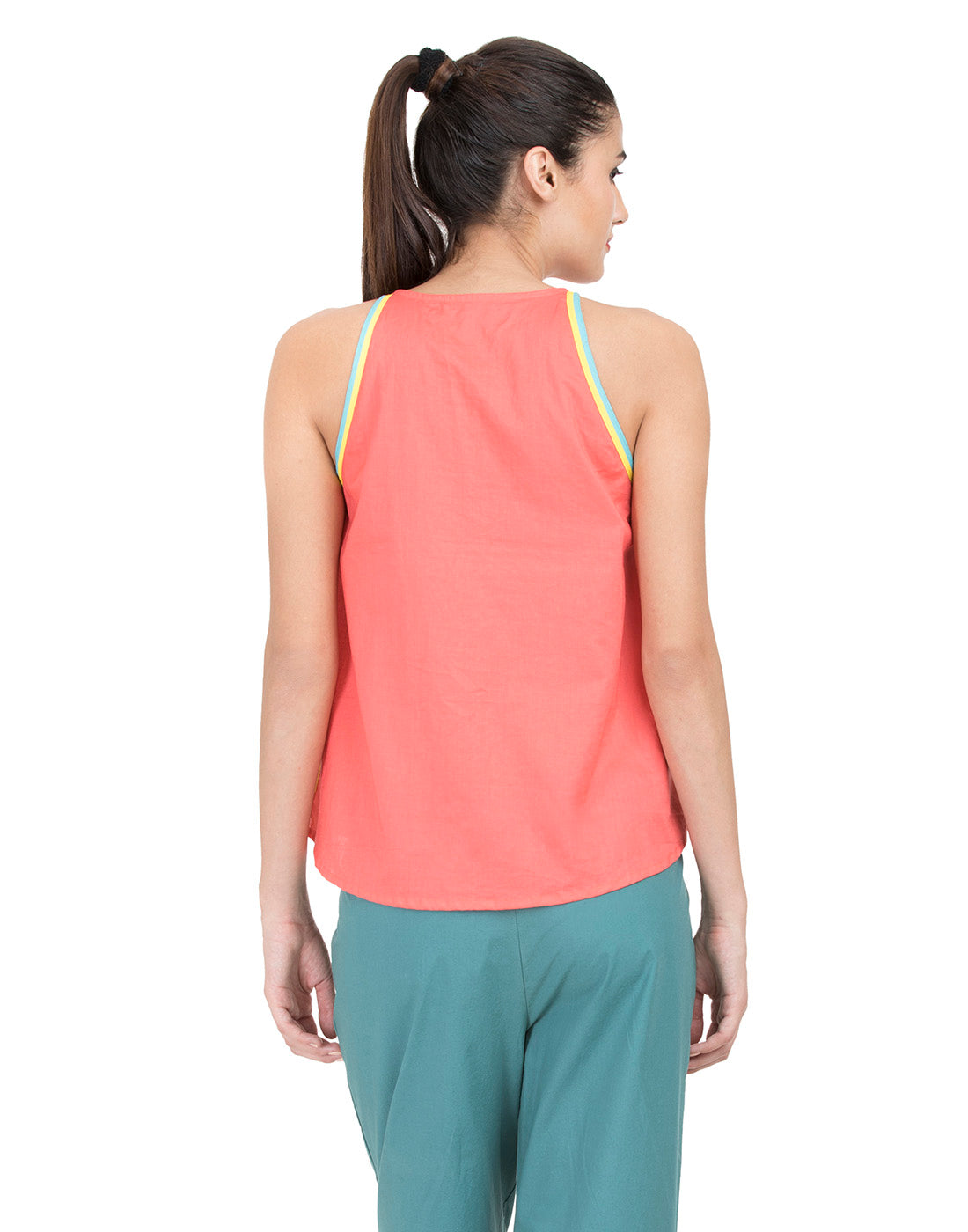 Watermelon Flared Halter Top