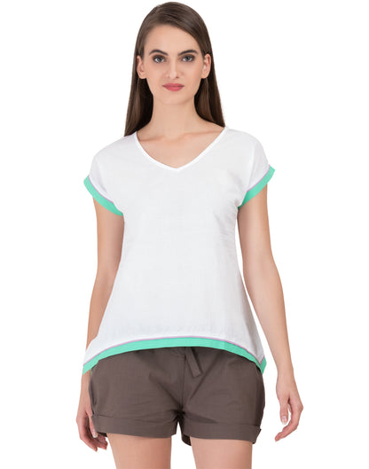 White Howrah Asymmetric Top