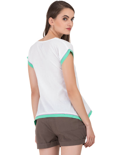 White Howrah Asymmetric Top