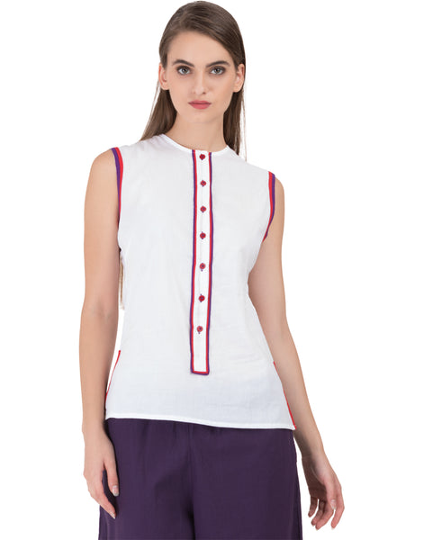 White+Red India Top