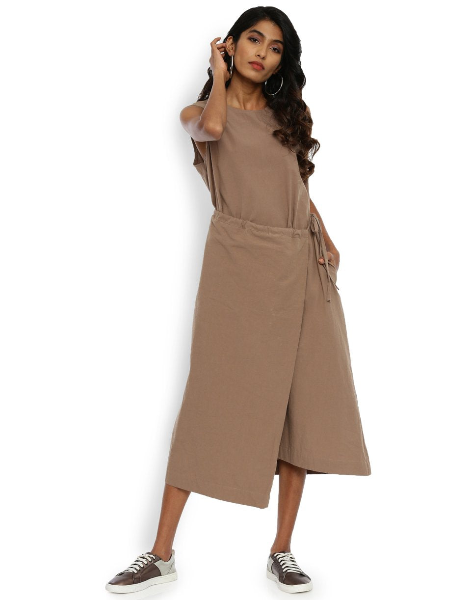 Brown Wrap Dress