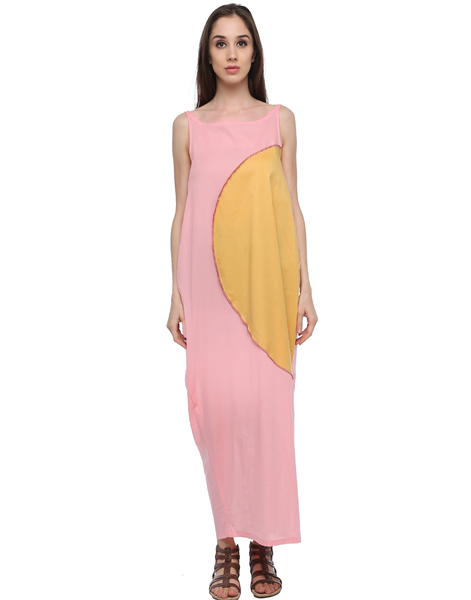 Pink Kites Open Cocoon Maxi Dress