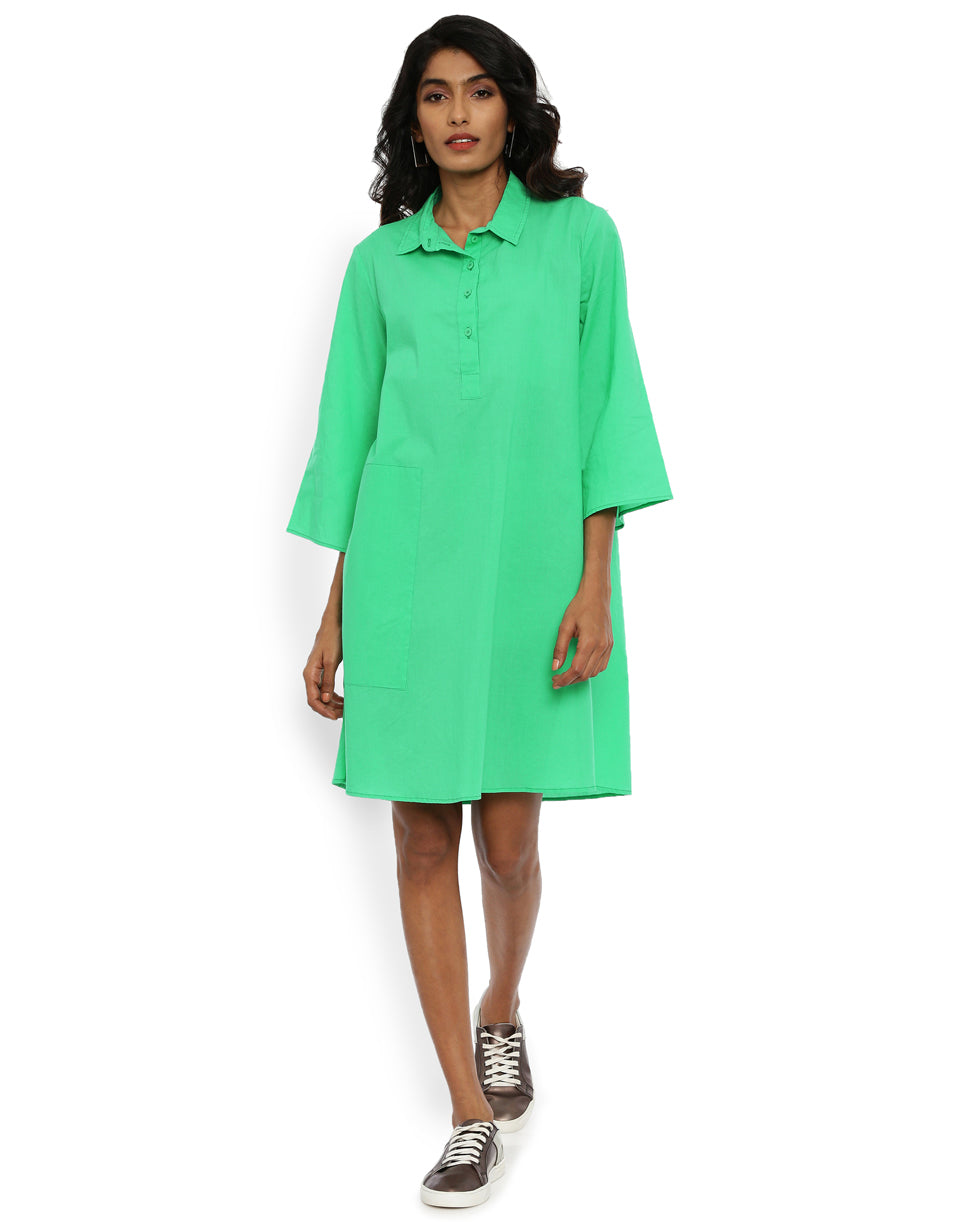 Green Shirt Dress