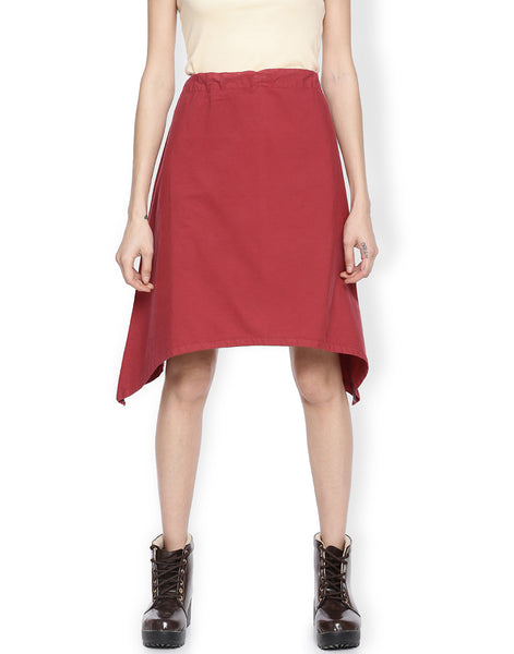 Cherry Asymmetric Skirt