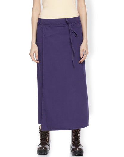 Grape Asymmetric Wrap Skirt