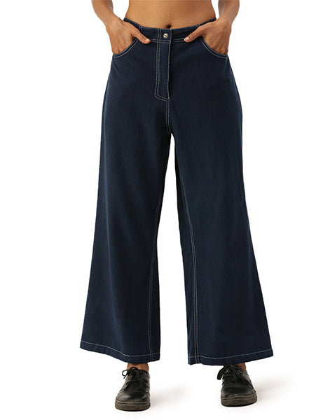 Dark Blue Boot Cut Khadi Jeans