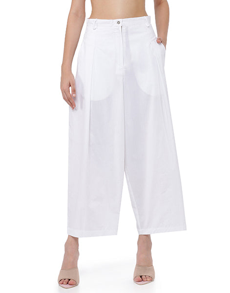 White Pleated Pant