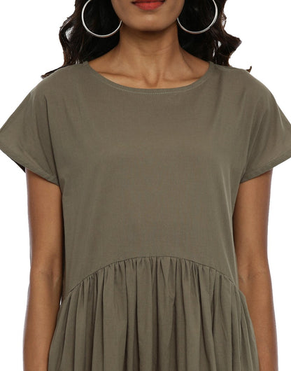 Khaki Tunic Dress