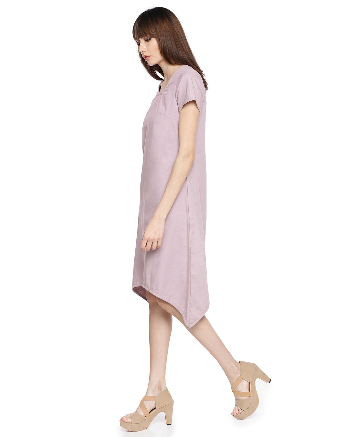 Blueberry Basic Asymmetric Dress