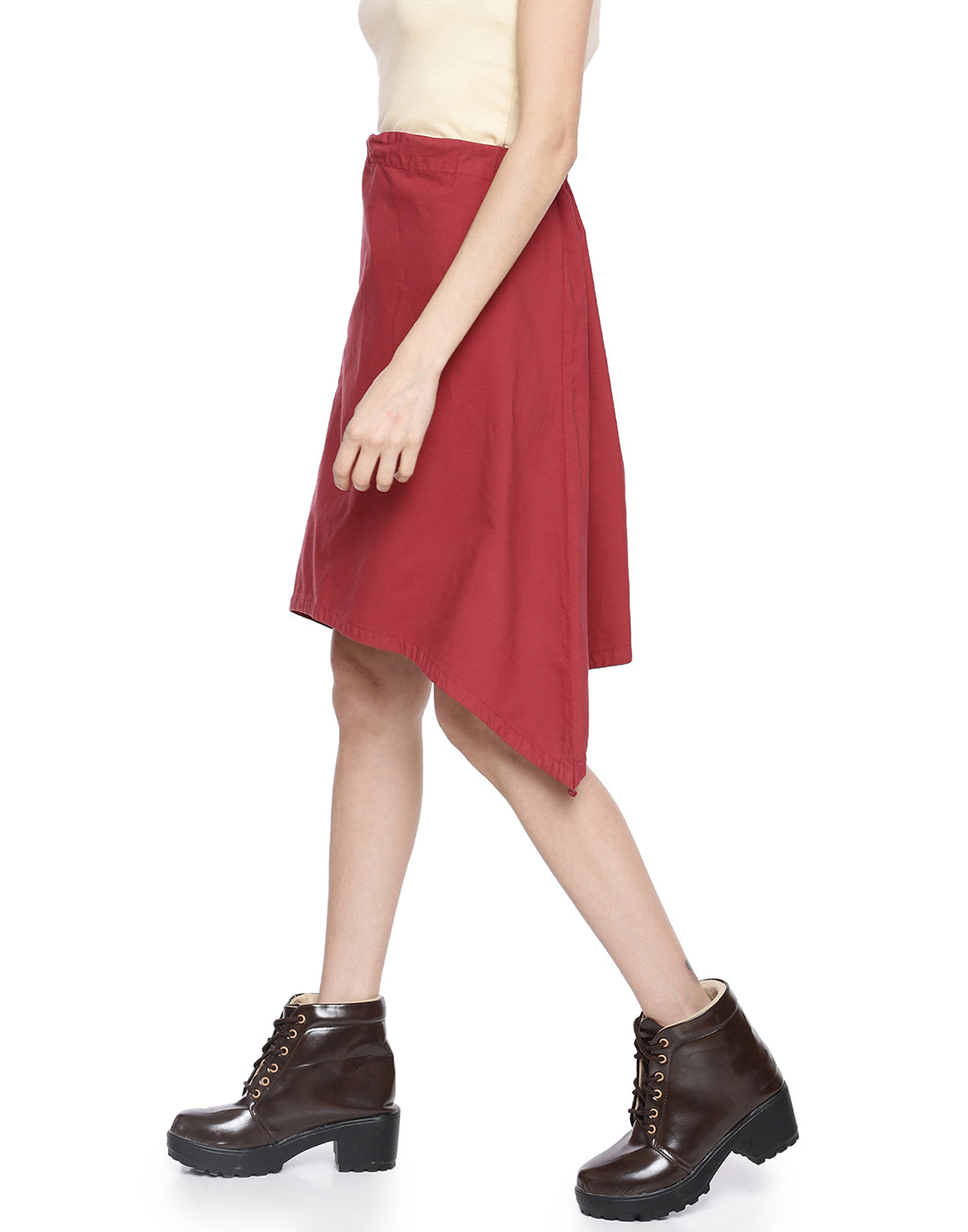 Cherry Asymmetric Skirt