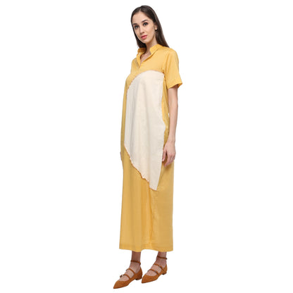 Yellow Kites Closed Cocoon Maxi Dress