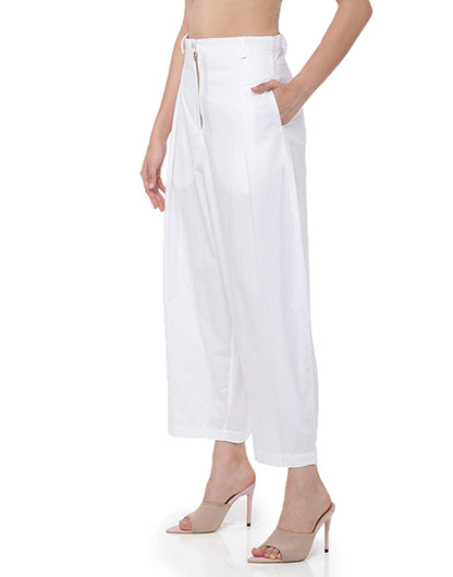 White Pleated Pant