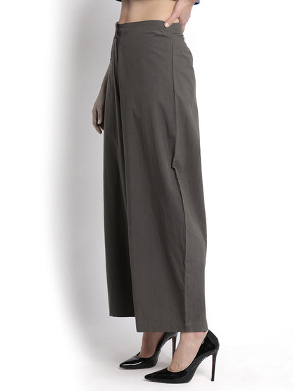 Dark Grey Fitted Cocoon Pant