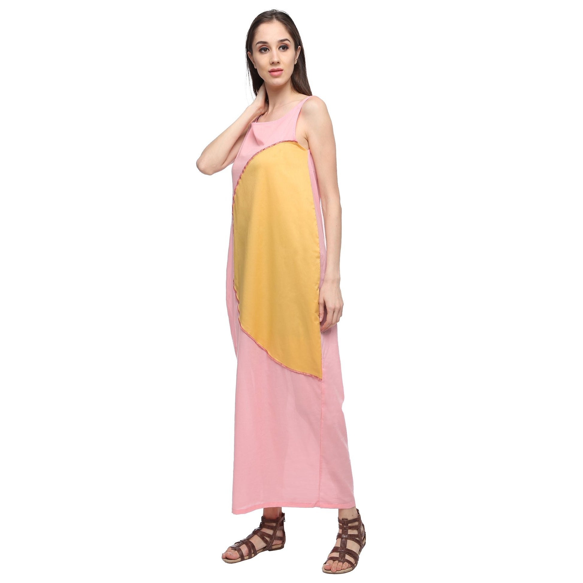 Pink Kites Open Cocoon Maxi Dress