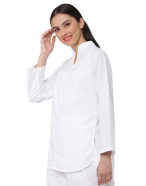 White Mandarin kurta Shirt