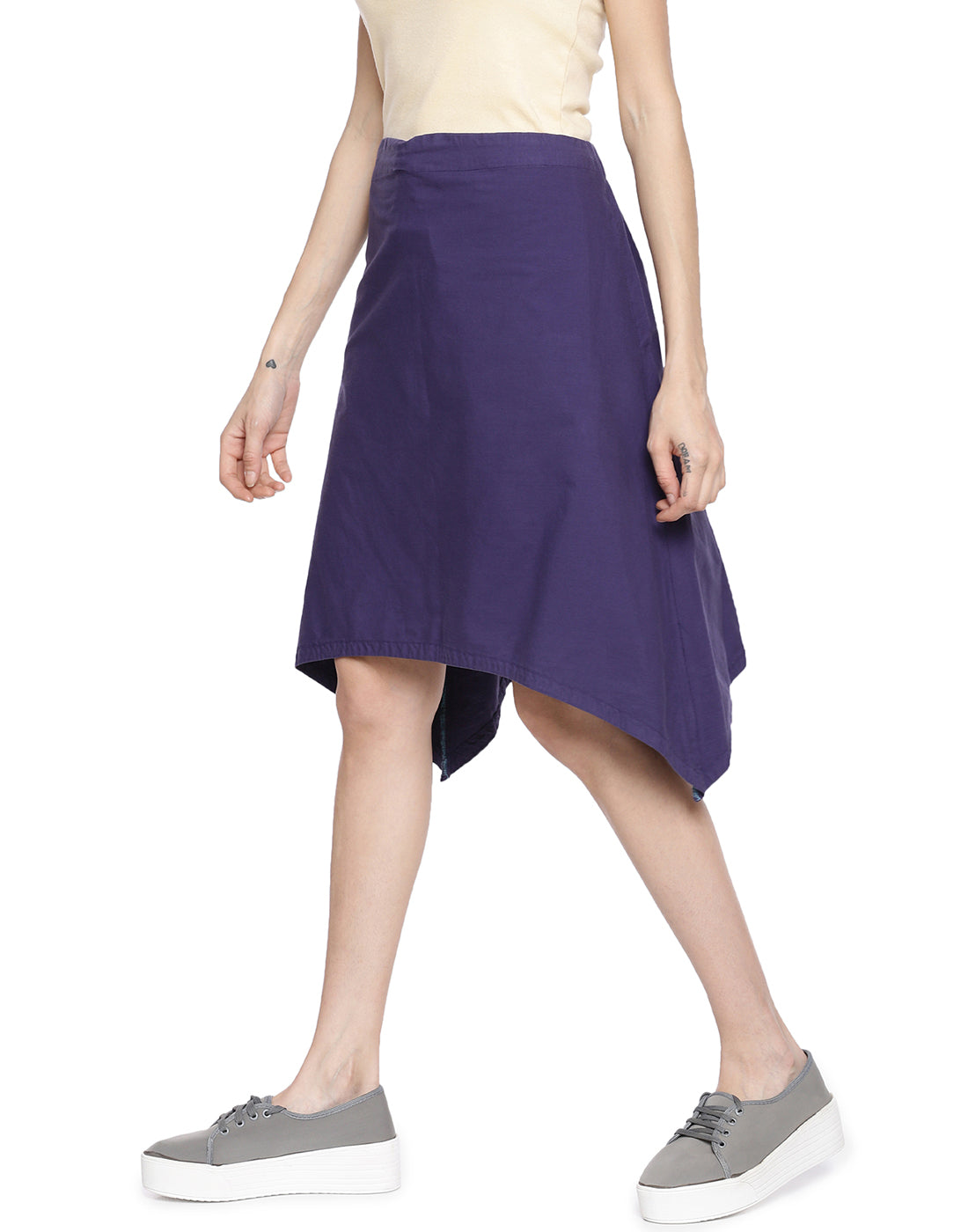 Grape Asymmetric Skirt