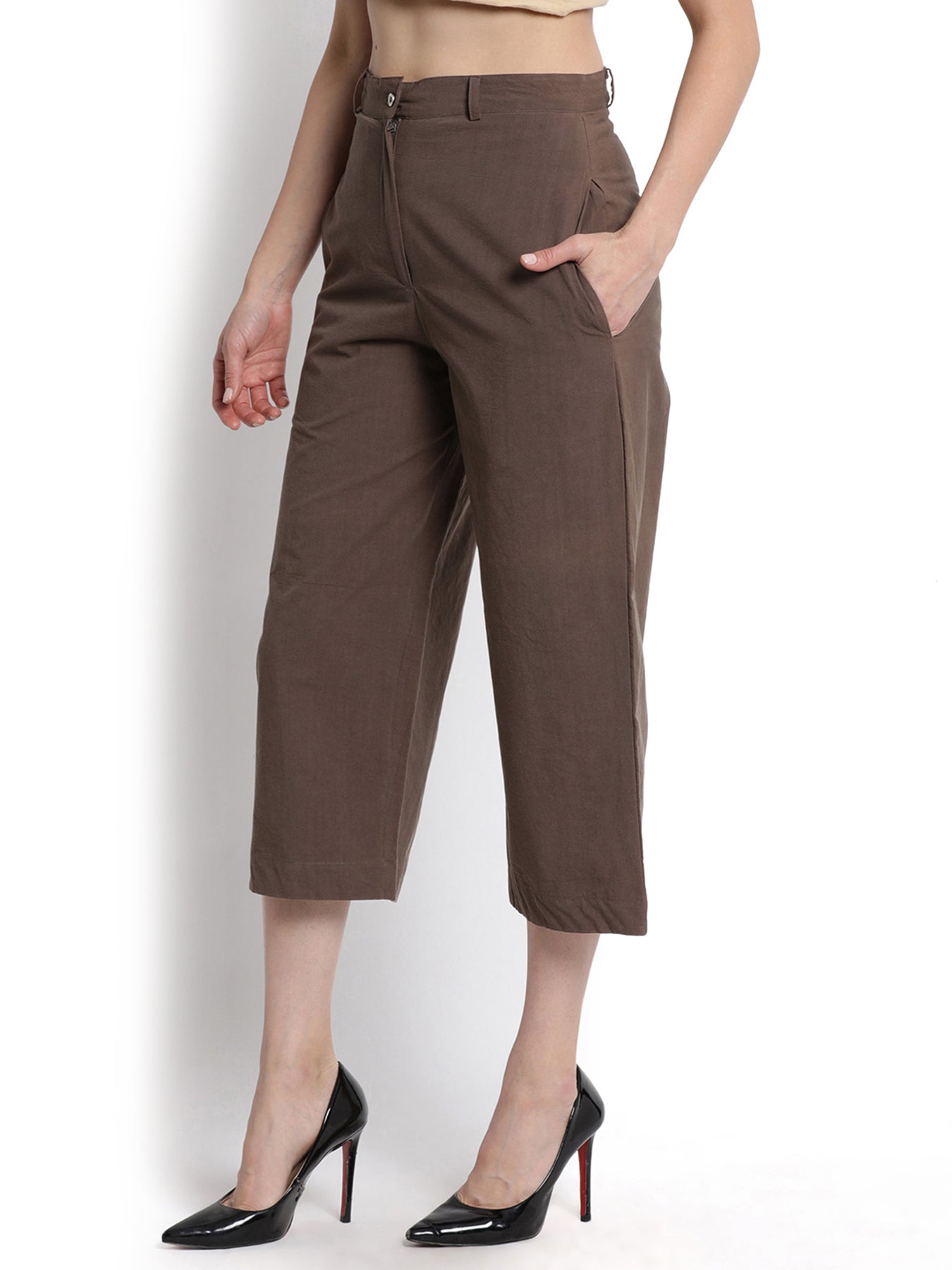 Tobacco Narrow Cropped Pant