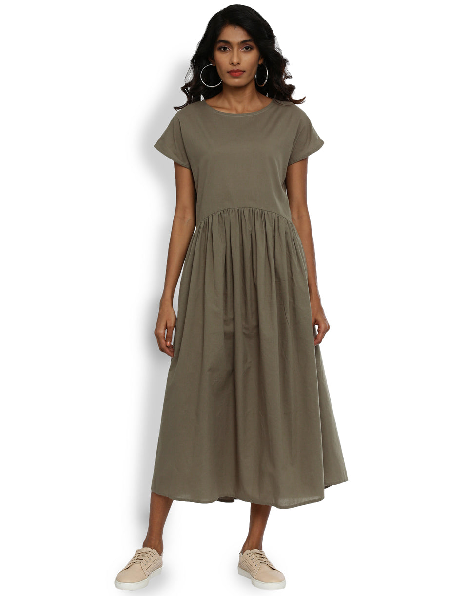 Khaki Tunic Dress