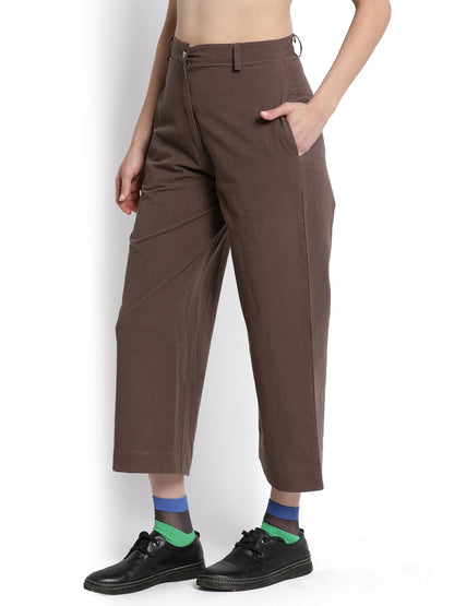 Tobacco Wide Cropped Pant