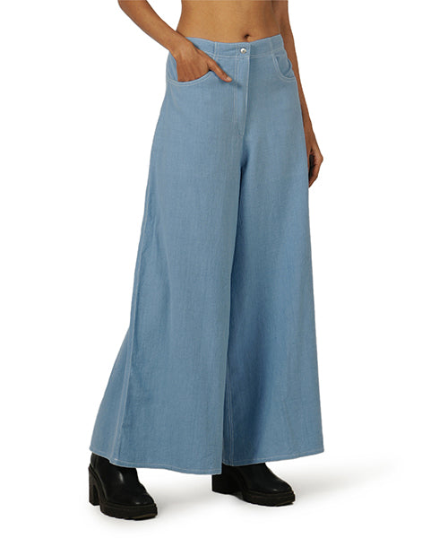 Light Blue Flared Khadi Jeans